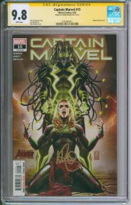 Marvel Comics Captain Marvel #15 CGC Signature Series 9.8 Signed by Mark Brooks