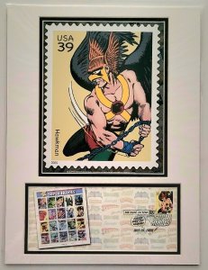 12×16 HAWKMAN DC 2006 Comic Con Stamp Art USPS/SDCC 1st DAY Art