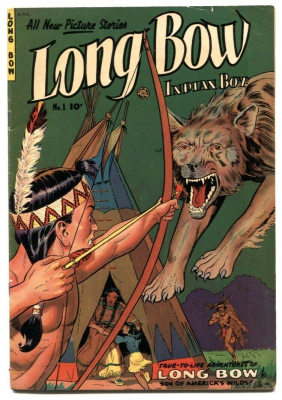 Long Bow, Indian Boy #1 1951- Fiction House Western-  FN
