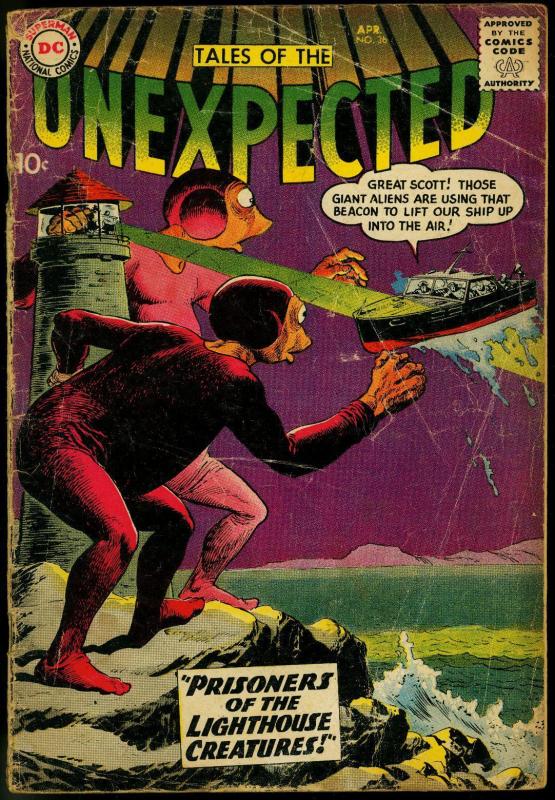 TALES OF THE UNEXPECTED #36 1959 DC  LIGHTHOUSE COVER G-