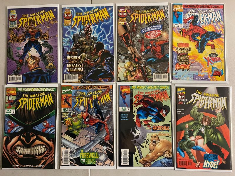 Amazing Spider-Man lot #381-439 + 5 Anns Marvel 1st (avg 7.0) 49 diff (1993-'98)