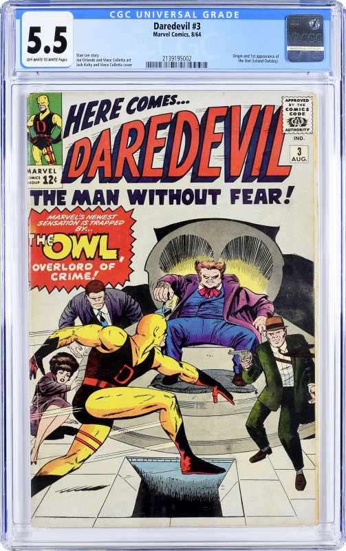 Daredevil #3 (1964) CGC GRADED 5.5