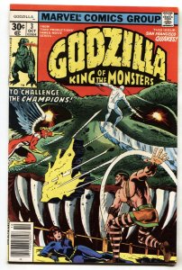 GODZILLA #3 1977-MARVEL-Challengers crossover comic book