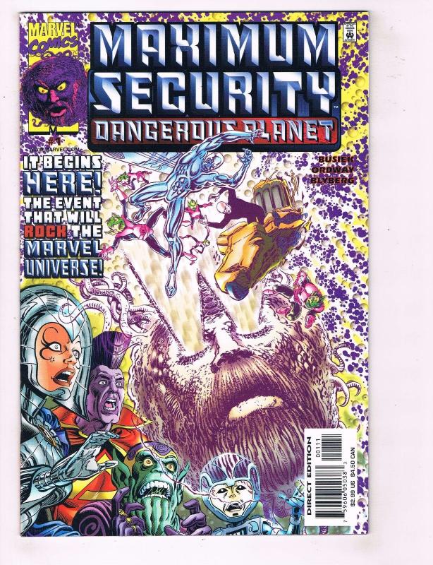 4 Maximum Security Marvel Comic Books # 1 2 3 + Dangerous Planet Avengers MS5