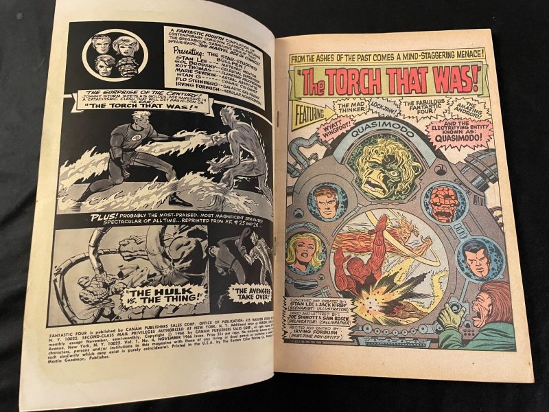 FANTASTIC FOUR King-Size Special #4 VG+ Condition