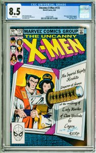 The Uncanny X-Men #172 (1983) CGC 8.5! White Pages!