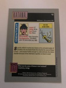 KATANA #61 card : 1992 DC Universe Series 1, NM/M, Impel; Batman family