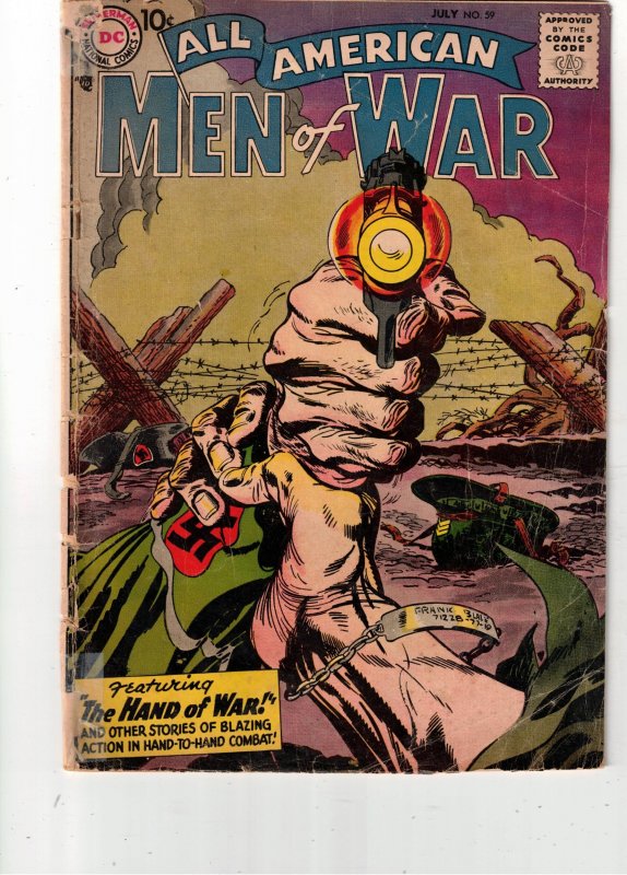 All-American Men of War #59 (1958) 1950's DC War very early VG Affordabl...