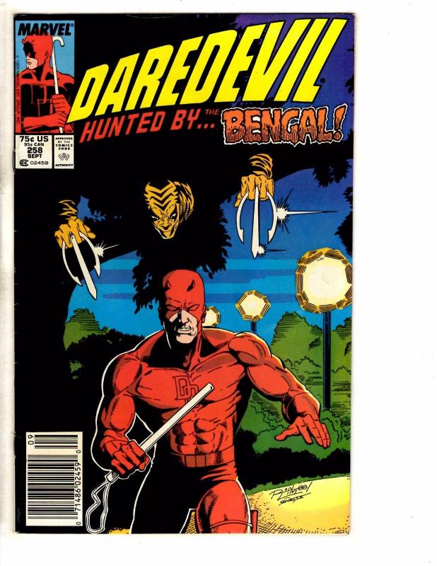 Lot Of 5 Daredevil Marvel Comic Books # 246 257 258 294 295 Defenders Hulk J255