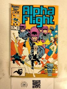 Alpha Flight #43 VF- Marvel Comics comic book 3 JW60