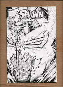 SPAWN # 305 black white SKETCH TODD MCFARLANE VARIANT COVER IMAGE COMICS  