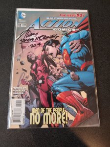 ACTION COMICS #12 SIGNED BY RAGS MORALES WITH COA (ARTIST)