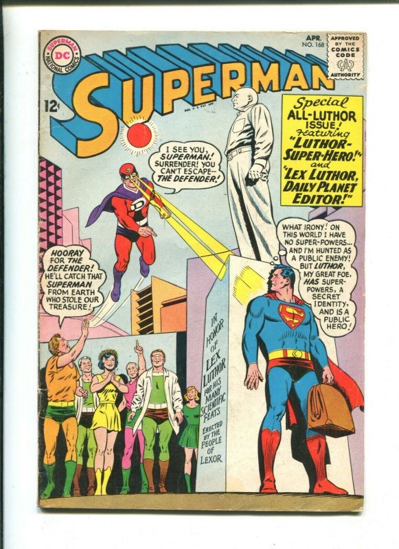 SUPERMAN #168 - ALL-LUTHOR ISSUE (6.0) 1964