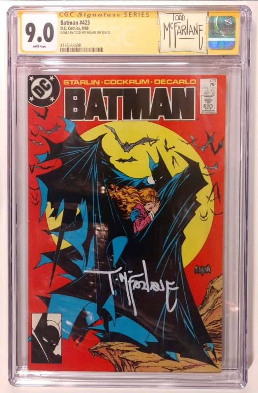 Batman #423, Classic Cover and Signed by Todd McFarlane | Comic