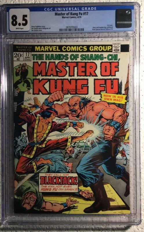 Marvel, Master of Kung Fu #17, 1st Black Jack, CGC 8.5, Look!