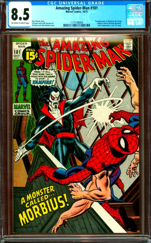 Amazing Spider-Man #101 CGC Graded 8.5 1st Morbius, Lizard App.