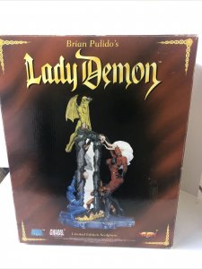 Lady Demon(2000) In Her Mirror Resin Statue| Eternal Toys|Chaos Comics| Not Used 699788201053