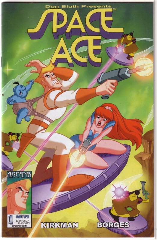 Don Bluth Presents Space Ace #1-3 (set) Kirkman/Borges, Arcana