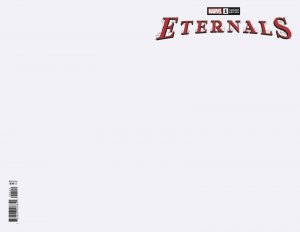 Eternals #1 Blank Variant Marvel 2021 EB234