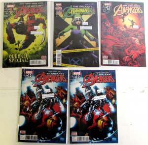 Uncanny Avengers Lot 5 #4, 6, 11, 12 x2 2016 Marvel 3rd Series Deadpool Comics
