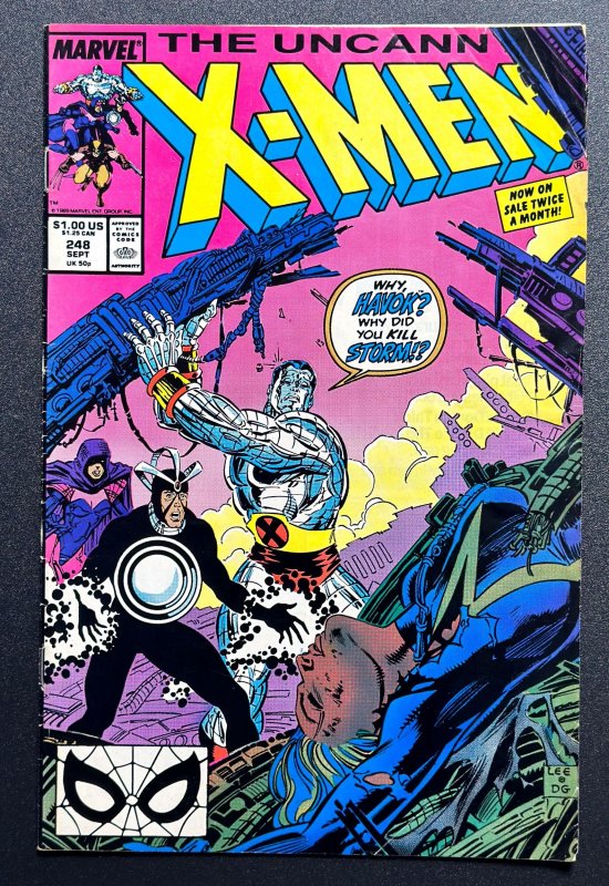 The Uncanny X-Men #248 (1989) 1st Published artwork by Jim Lee - FN