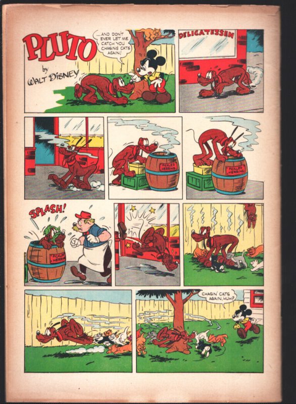 Walt Disney's Pluto-Four Color Comics #595 1954-Wacky humor-Mickey Mouse appe...