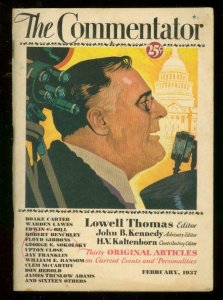 COMMENTATOR MAGAZINE #1 1937-FDR-JOHN B KENNEDY-RARE VG