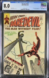 Daredevil #8 1965 Marvel Comics CGC 8.0 1st app Stilt-Man