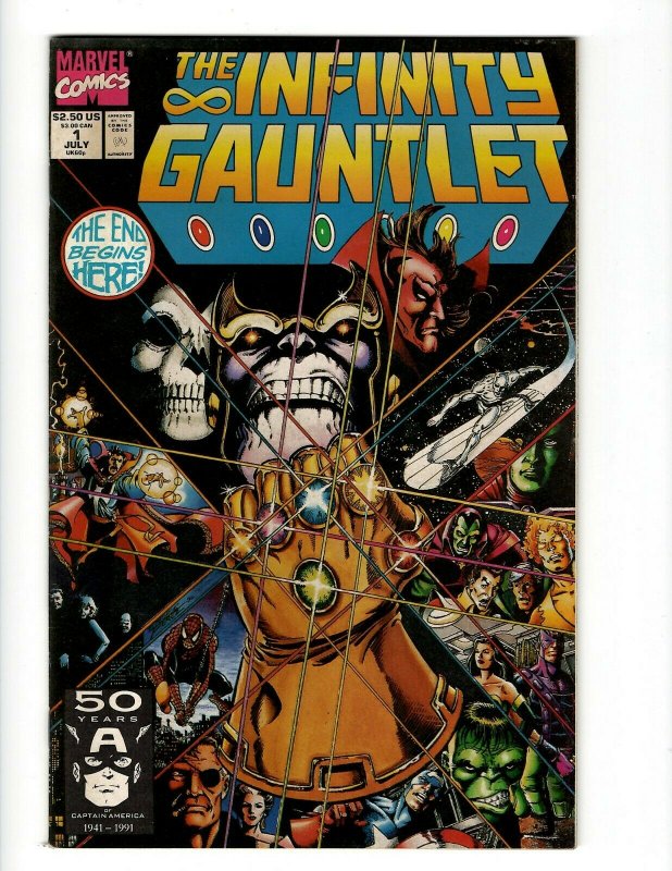 The Infinity Gauntlet Complete Marvel Comics LTD Series # 1 2 3 4 5 6 Thanos OF2