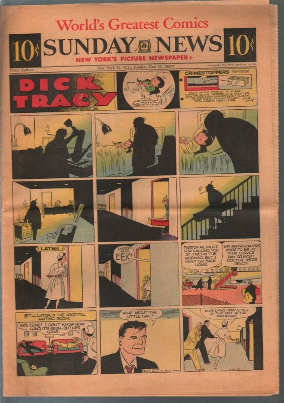 New York Sunday News Color Comics Section 5/24/1953-Dick Tracy-Brenda Starr-FN