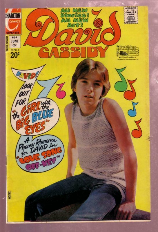 DAVID CASSIDY #4 1972-THE PARTRIDGE FAMILY-DOUBLE COVER VF