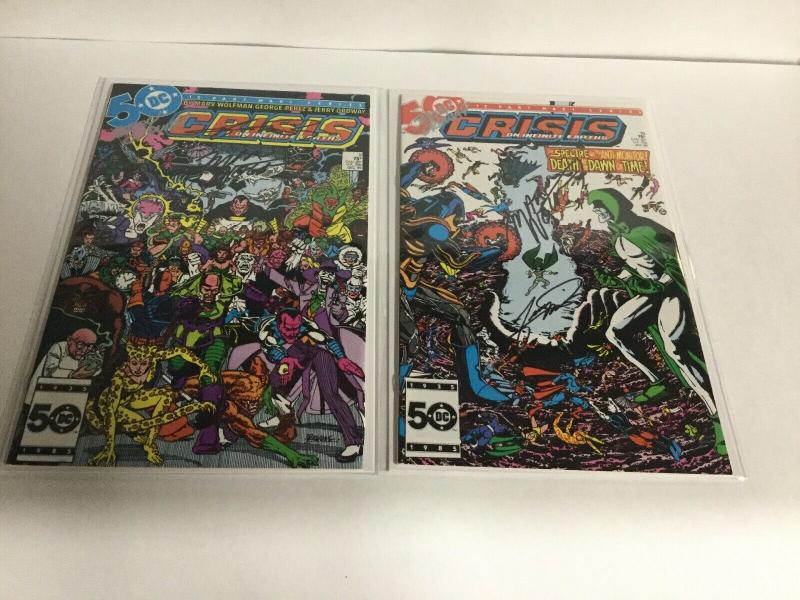 Crisis On Infinite Earths 1-12 Very Fine Signed By Giordano Pérez Wolfman Ordway