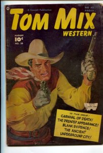 Tom Mix Western #20 1949-Fawcett-Norman Saunders painted cover-Carl Pfeufer s...