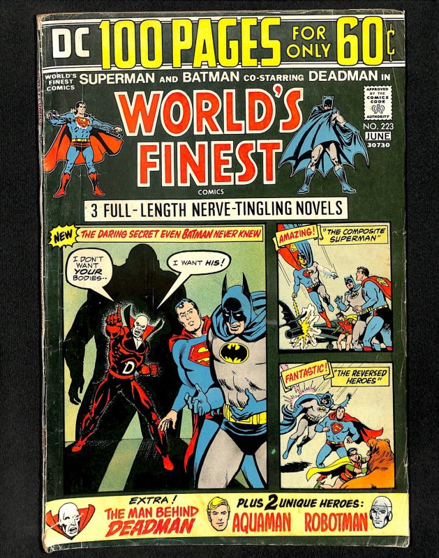 World's Finest Comics #223 Batman Superman Deadman!