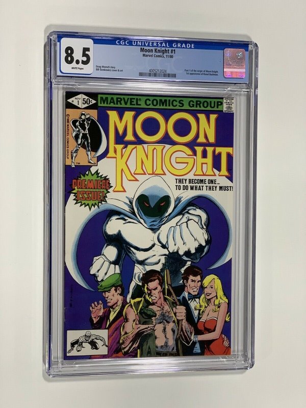 Moon Knight 1 cgc 8.5 1980 marvel White Pages 