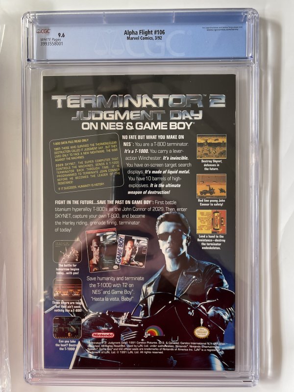 Alpha Flight  #106 CGC 9.6 - Northstar  Revelation