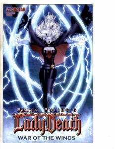 Lot Of 9 Lady Death Avatar Comic Books War Winds # 1 (3) 2 (2) 3 (2) 4 (2) J261