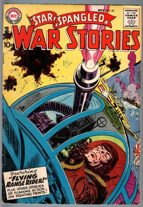 STAR SPANGLED WAR STORIES #63-1957-DC WAR COMIC-SILVER AGE-VG minus VG- 