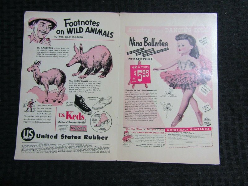 1956 LITTLE LOTTA Harvey Comics #2 VG 4.0 COVER ONLY