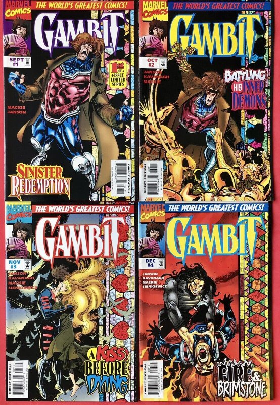 Gambit #1,2,3,4 (1997) Complete Mini Series Set 