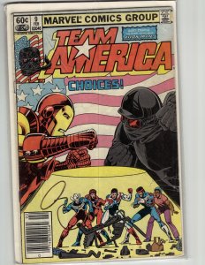 Team America #9 Newsstand Edition (1983) Iron Man