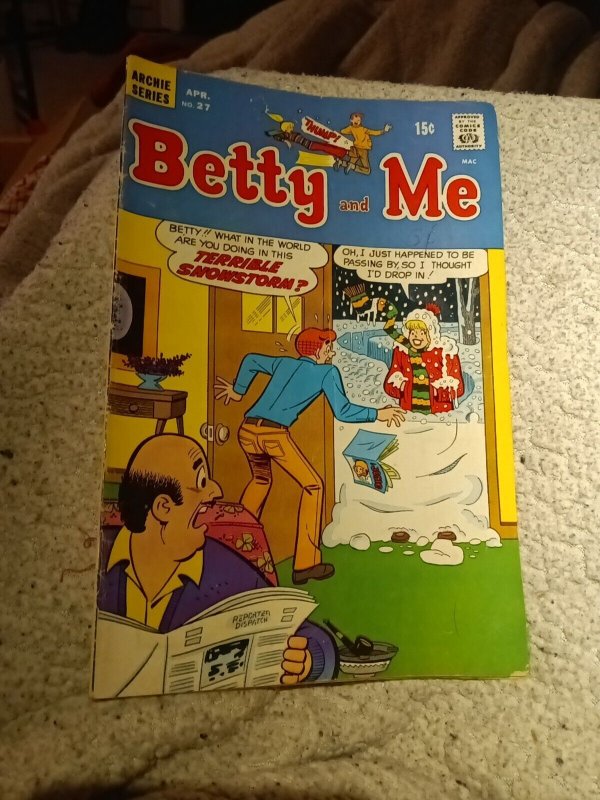 BETTY AND ME Archie Comics 1970 Bronze Age Good Girl Art Cover