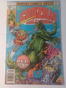 Godzilla #7 VF- 1st Red Ronin Marvel Comics c300