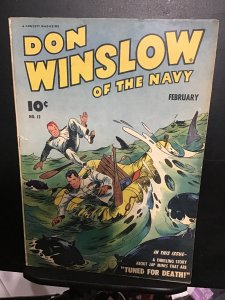 Don Winslow of the Navy #12 (1944) mid-grade war era navy story! FN# Wow!