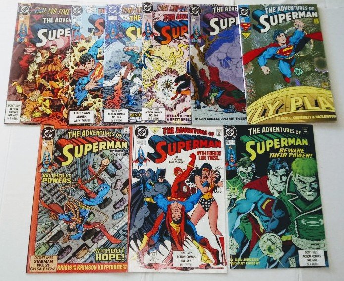 Adventures of Superman Comic Book Lot of 9