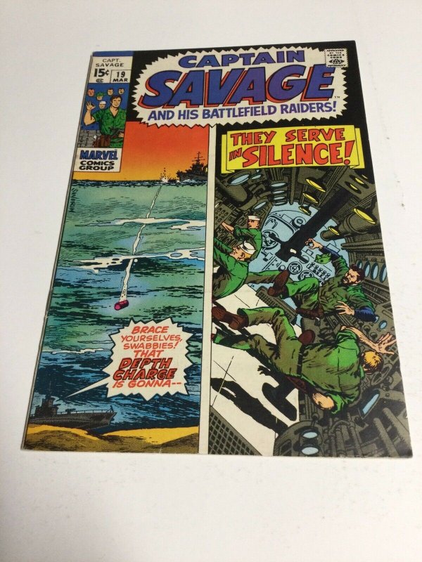 Captain Savage 19 Vf- Very Fine- 7.5 Marvel