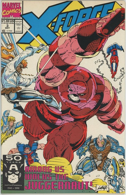 X-Force #3 (1991) - 9.0 VF/NM *Spider-Man/Battlecry*
