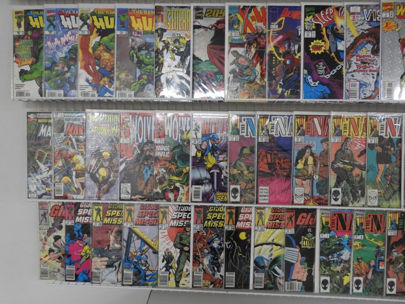 Huge Lot 120+ Comics W/ G. I. Joe, Wolverine, Hulk, Gambit+ Avg VF- Condition!!