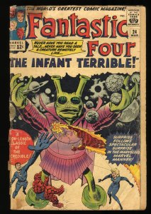 Fantastic Four #24 P 0.5 1st Appearance Infant Terrible!  Jack Kirby!