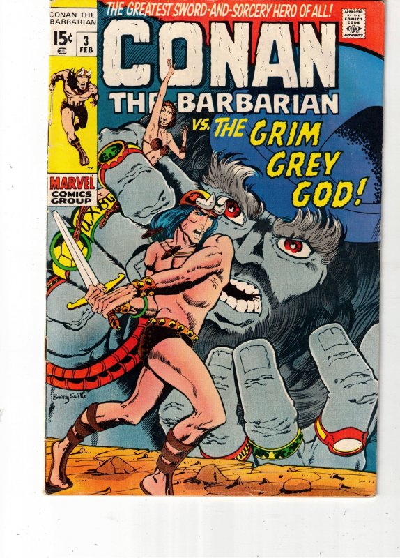 Conan the Barbarian #3 (1971) NM- High-Grade Low Print Run Barry Smith Art Utah!